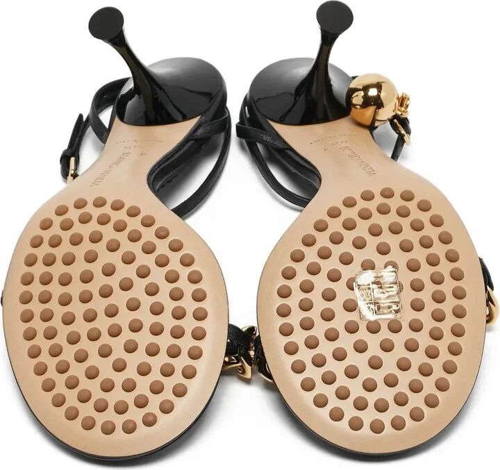 100mmchain-Detail Heeled Sandals - Image 5