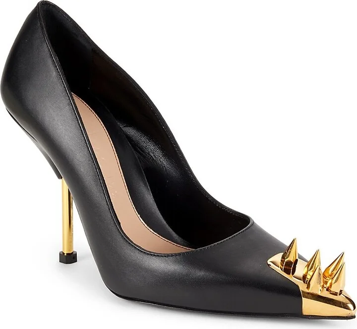 102MM Studded Leather Pumps - Image 2