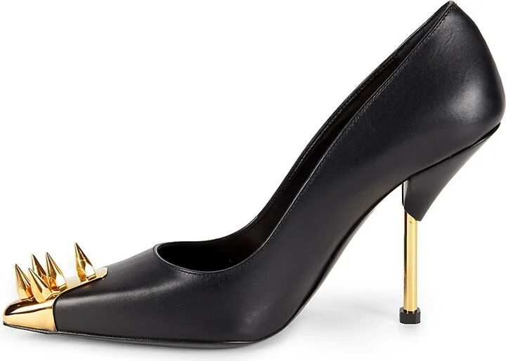 102MM Studded Leather Pumps - Image 4