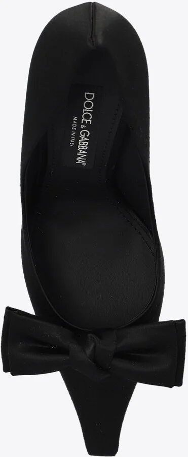 105 Bow Appliqué Satin Pumps - Image 3