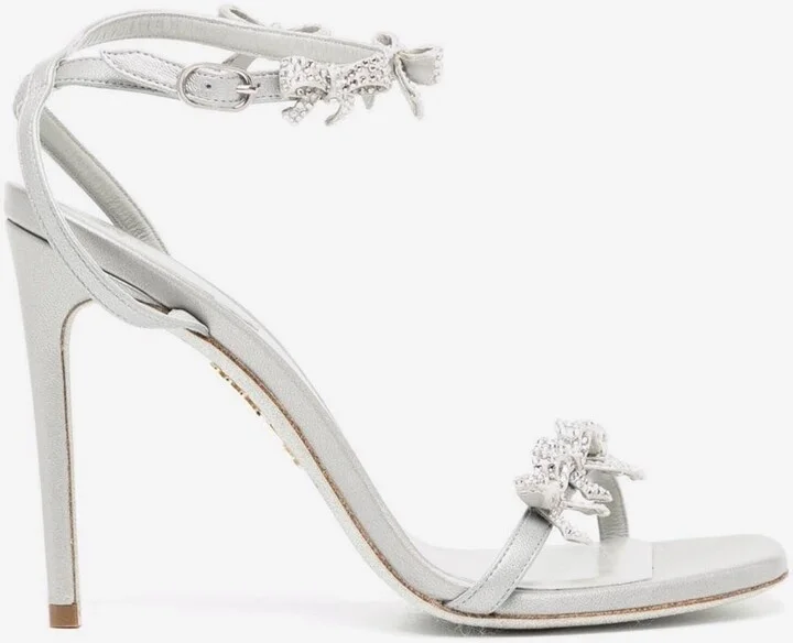 105 Crystal-Embellished Bows Sandals