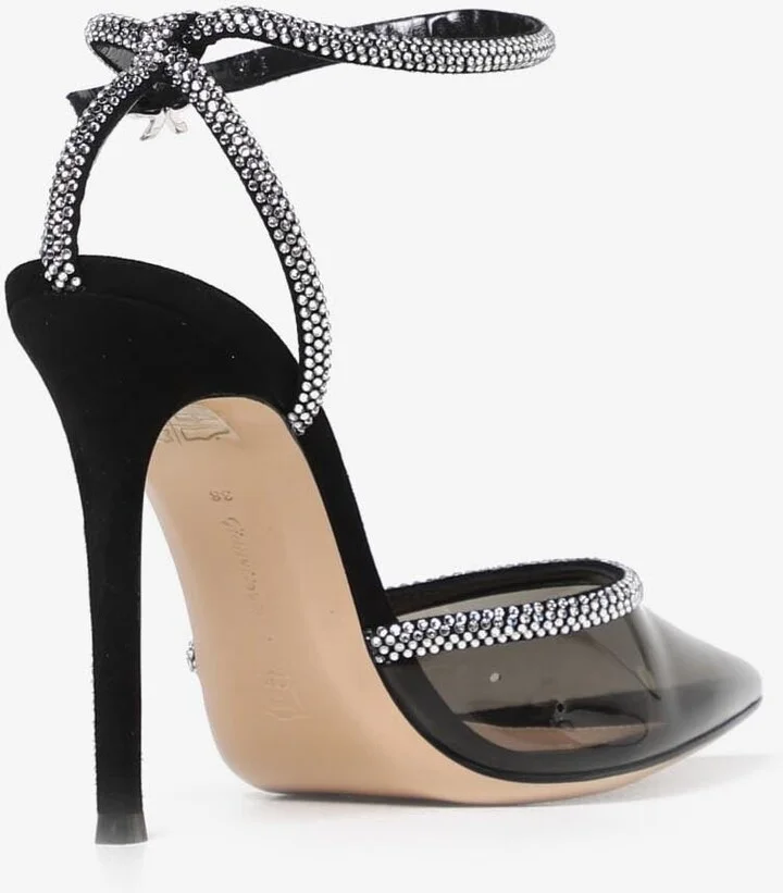105 Crystal-Embellished Plexiglass Pumps - Image 2