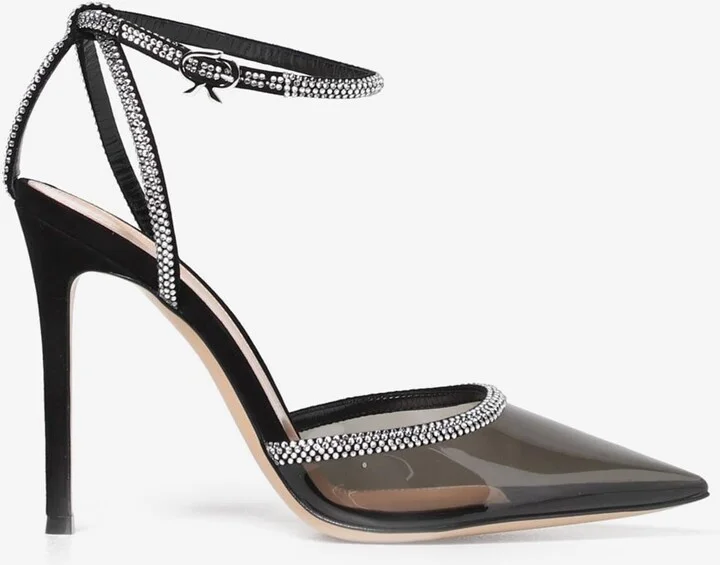 105 Crystal-Embellished Plexiglass Pumps