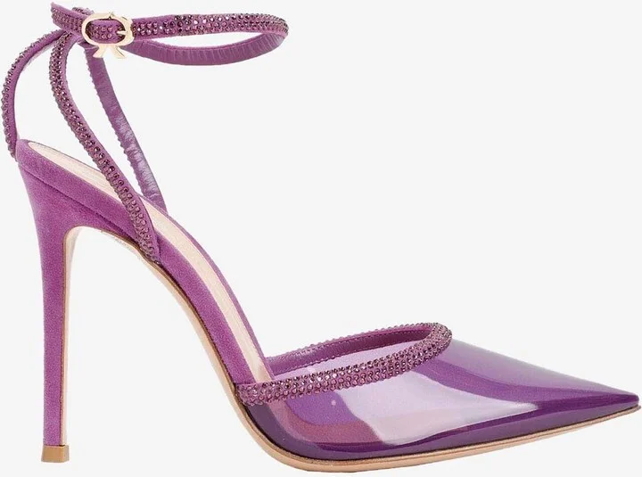 105 Crystal-Embellished Plexiglass Pumps