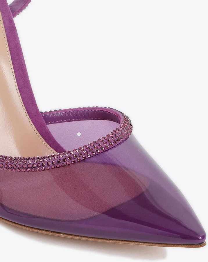 105 Crystal Embellished Pointed Pumps - Image 3