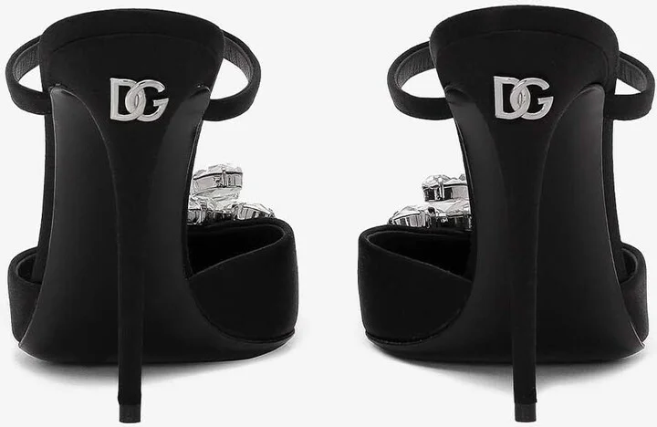 105 Crystal-Embellished Stiletto Mules - Image 2