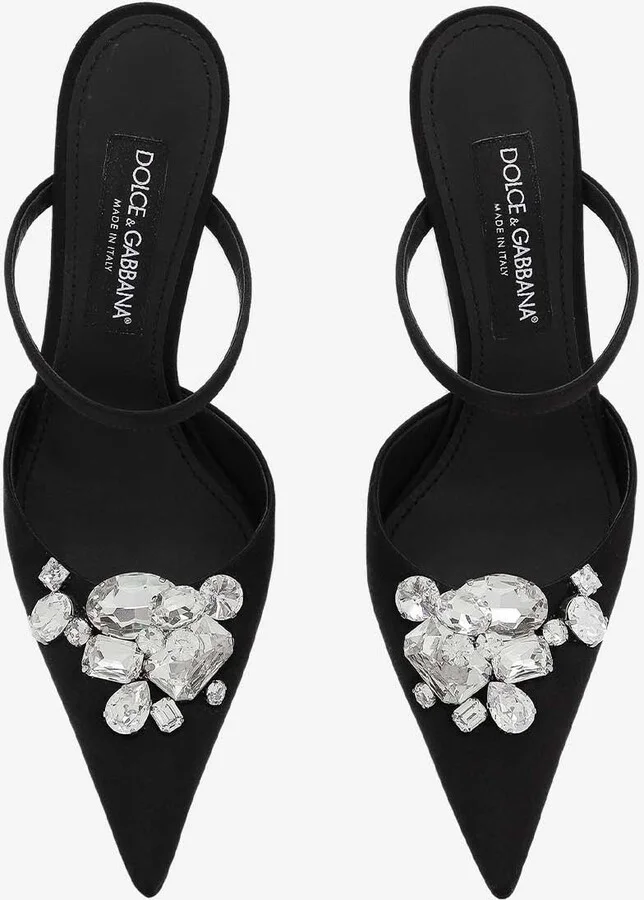 105 Crystal-Embellished Stiletto Mules - Image 3