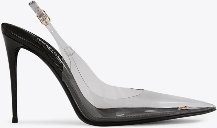 105 DG Logo PVC Slingback Pumps