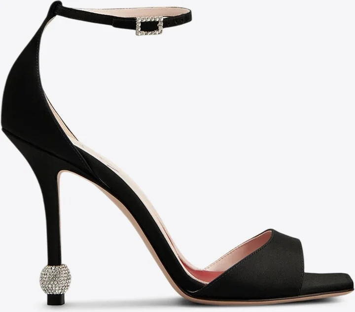105 Jewel Embellished Satin Sandals
