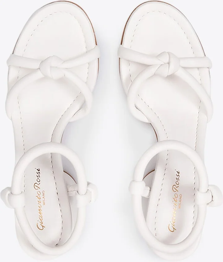 105 Knot-Detailed Leather Sandals - Image 3