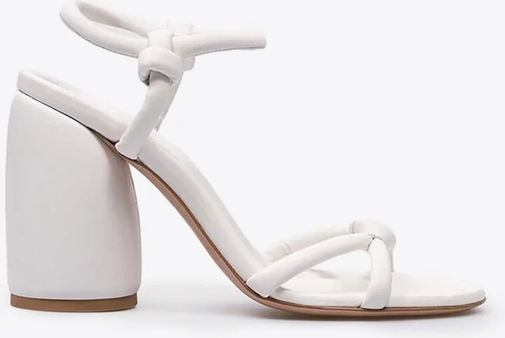 105 Knot-Detailed Leather Sandals
