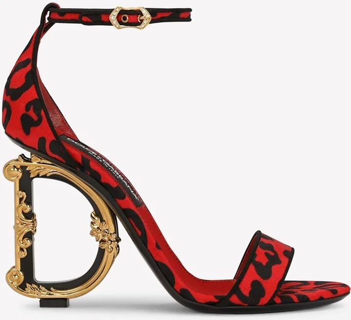 105 Leopard Print Baroque DG Sandals