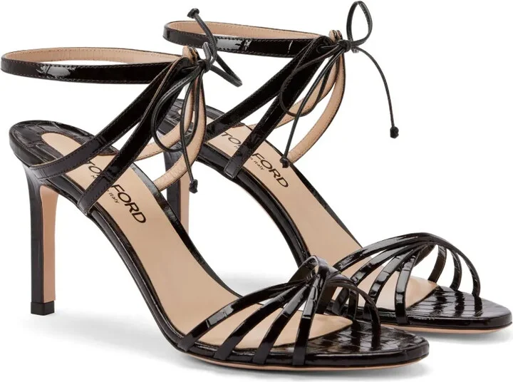 105 Mm Embossed-Crocodile Sandals - Image 2
