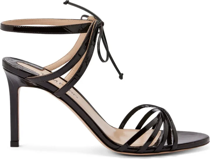 105 Mm Embossed-Crocodile Sandals