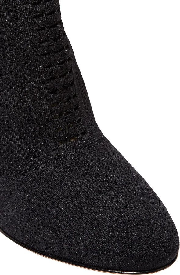 105 Perforated Stretch-Knit Over-The-Knee Boots - Image 5
