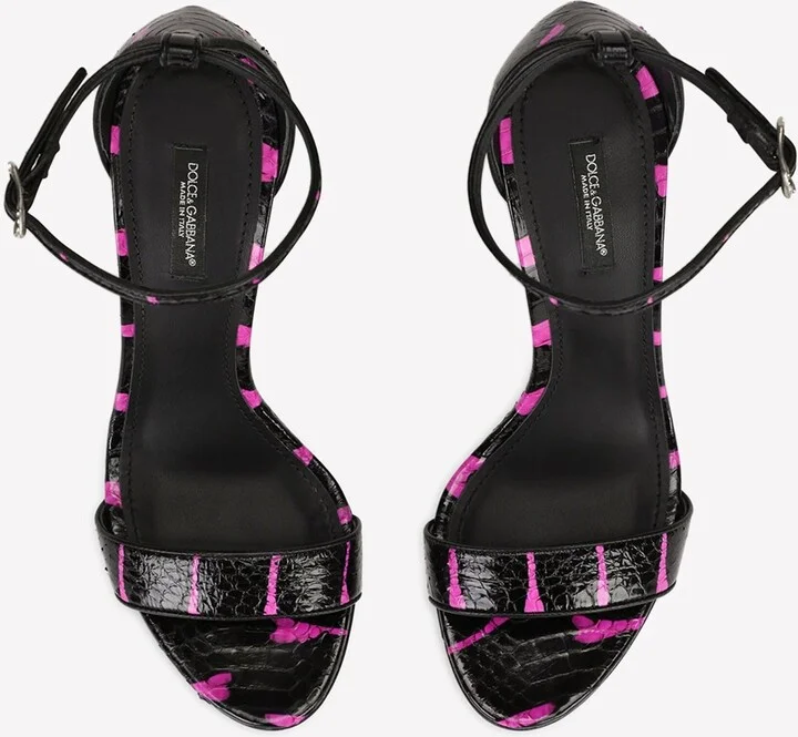 105 Printed Elaphe Baroque DG Sandals - Image 3