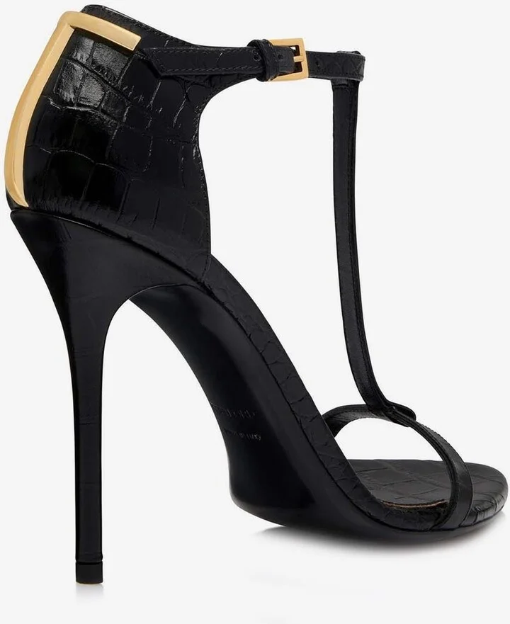 105 Sandals in Croc-Embossed Leather - Image 2