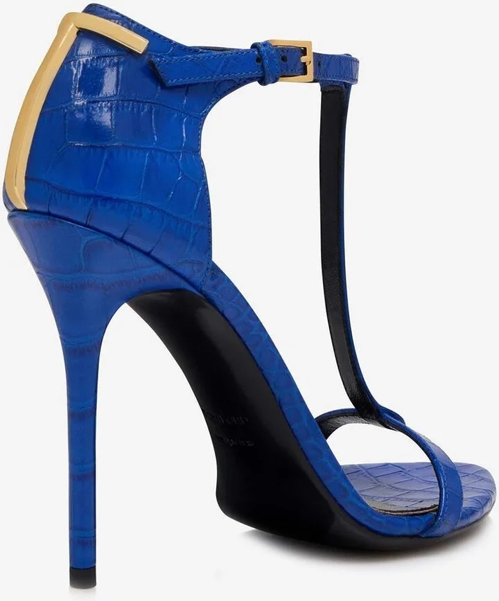 105 Sandals in Croc-Embossed Leather - Image 2