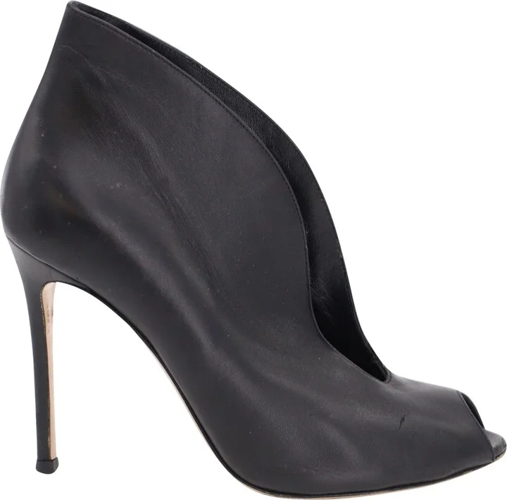 105 Vamp Boots in Black Nappa Leather