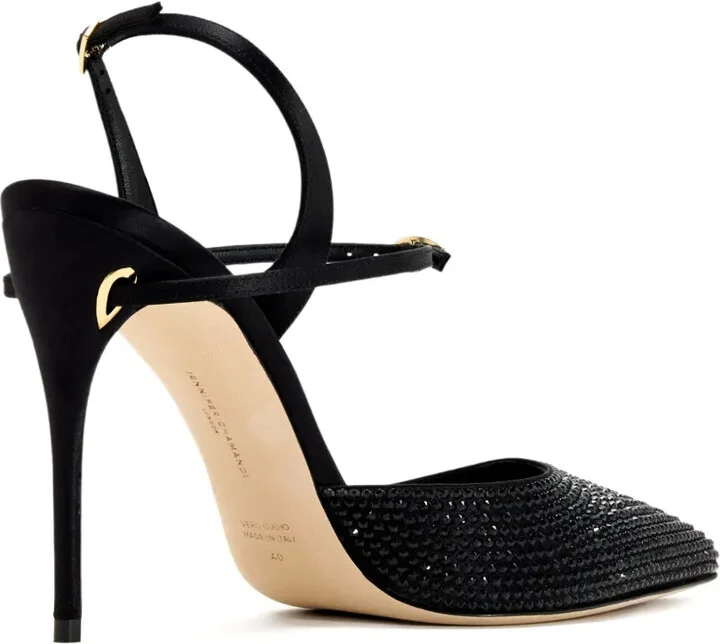 105 Vittorio crystal-embellished slingback pumps - Image 3