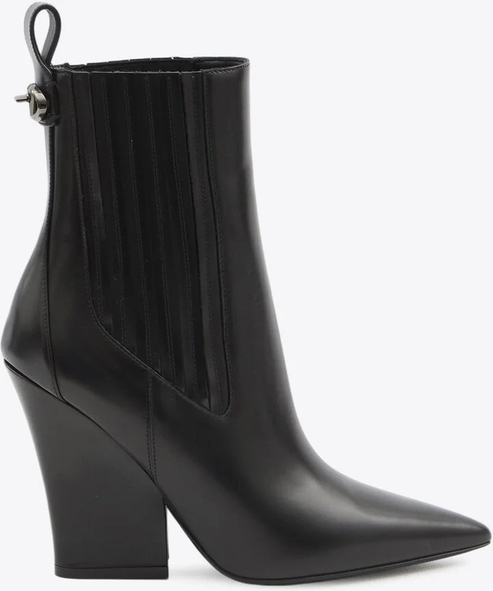 105 VLogo Lockette Leather Booties