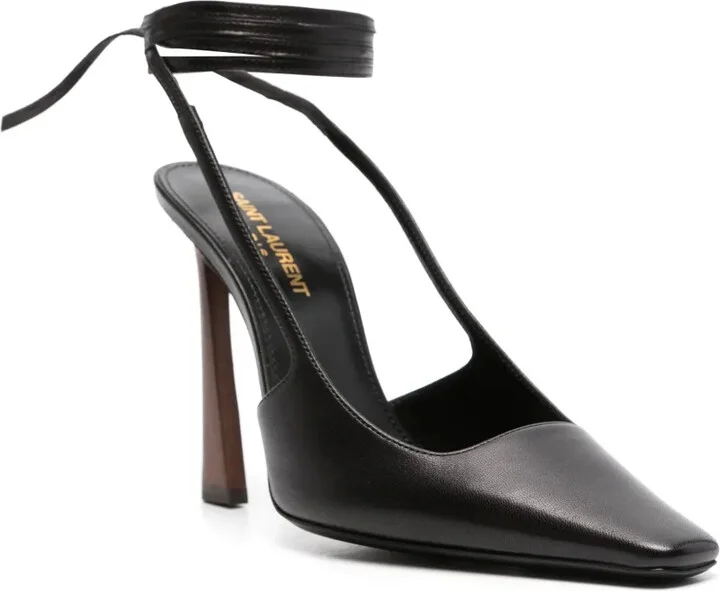105mm Ankle-Strap Leather Pumps - Image 2