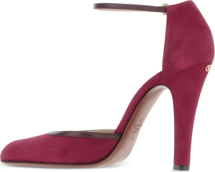 105mm Ankle-Strap Suede Pumps - Image 3