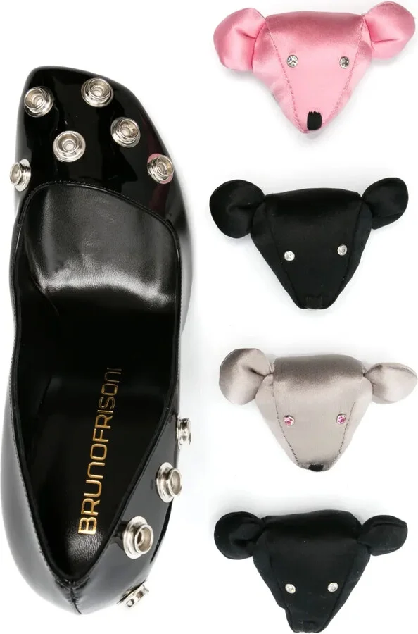 105mm Bear-Motif Leather Pumps - Image 4