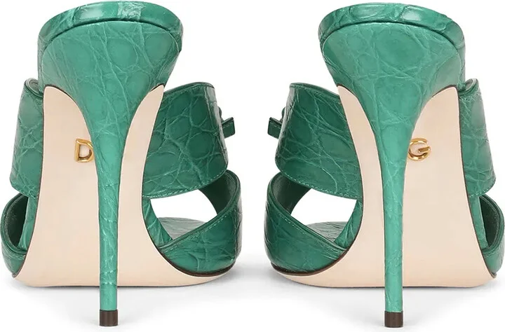 105mm Bow-Detail Leather Sandals - Image 3