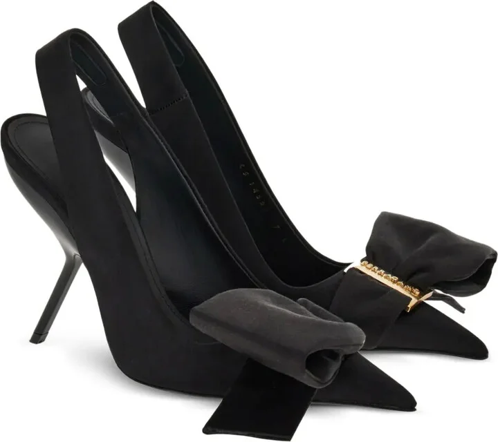 105mm Bow Slingback Pumps - Image 2