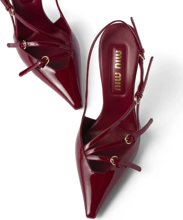 105mm Buckle-Detail Slingblack Pumps - Image 2