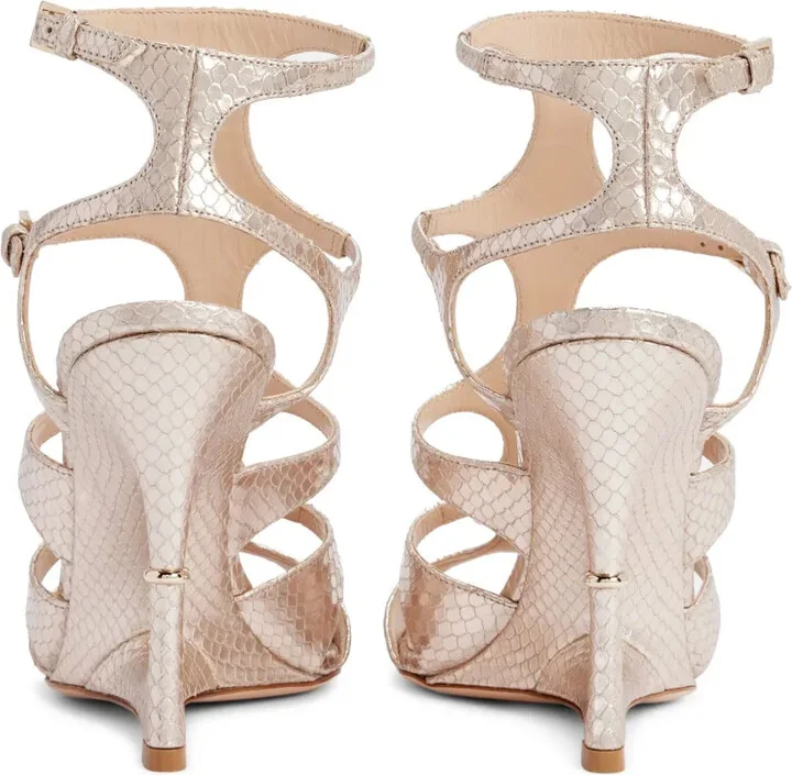 105mm Caged Leather Sandals - Image 3