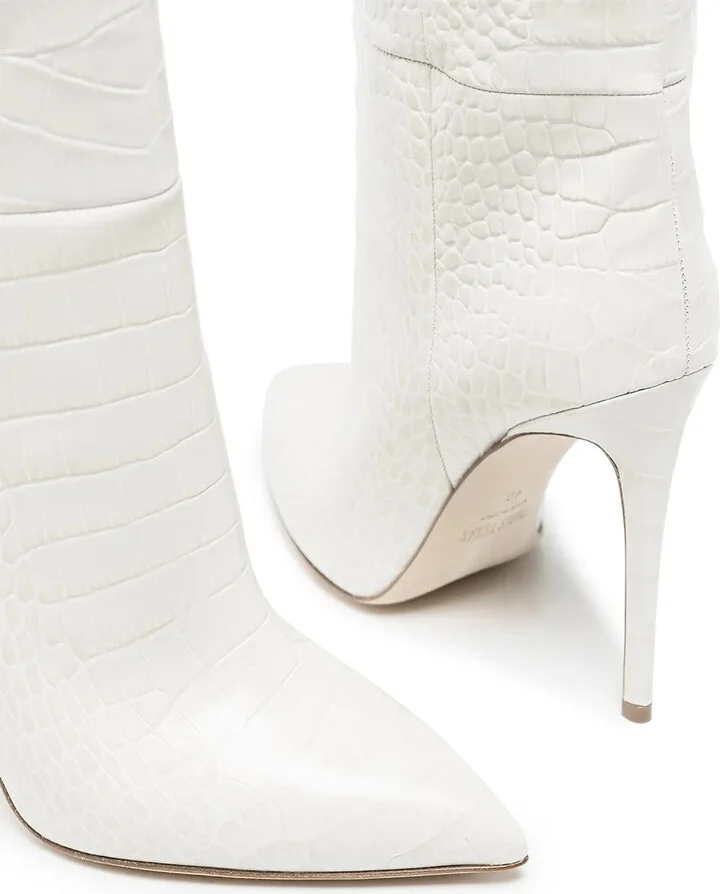 105mm Crocodile-Effect Knee-High Boots - Image 2