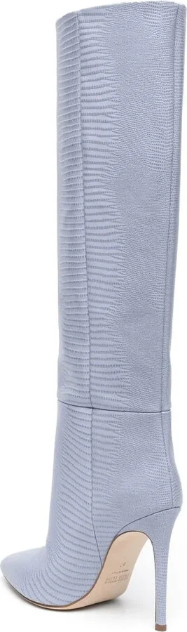 105mm Crocodile-Effect Knee-High Boots - Image 3