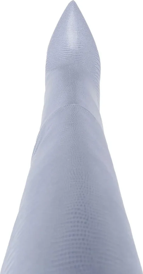 105mm Crocodile-Effect Knee-High Boots - Image 4