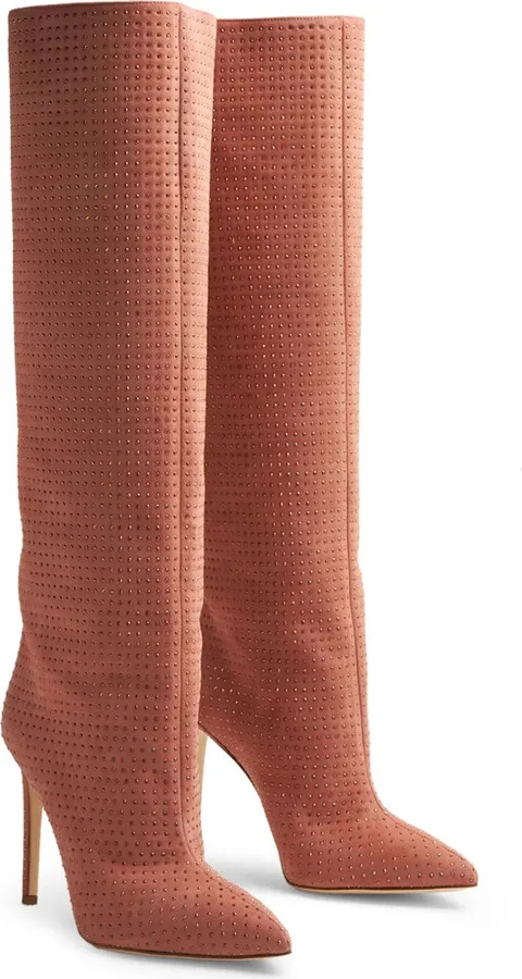105mm Crystal-Embellished Leather Boots - Image 5