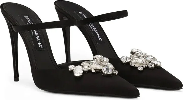 105mm Crystal-Embellished Mules - Image 2