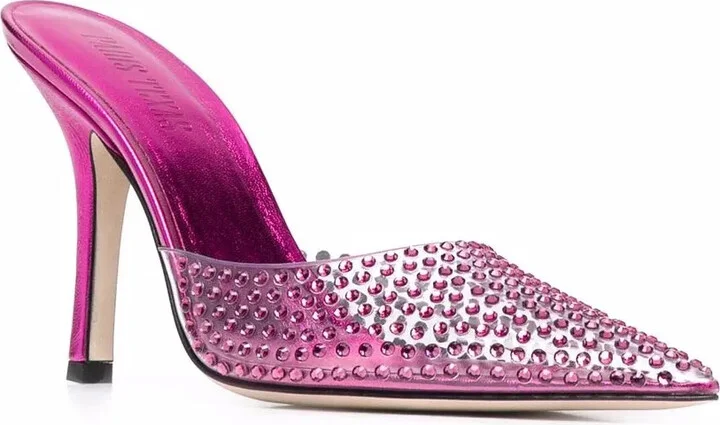 105mm Crystal-Embellished Mules - Image 2