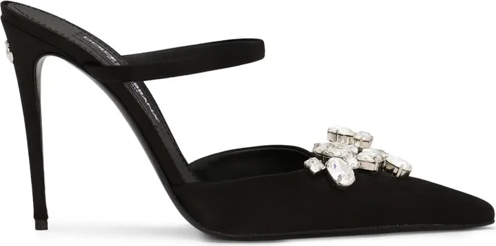 105mm Crystal-Embellished Mules