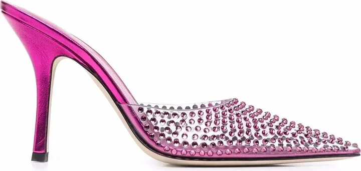 105mm Crystal-Embellished Mules