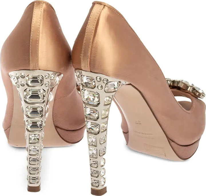 105mm Crystal-Embellished Peep-Toe Pumps - Image 3