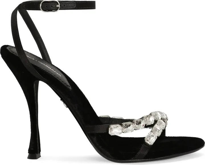 105mm Crystal-Embellished Sandals