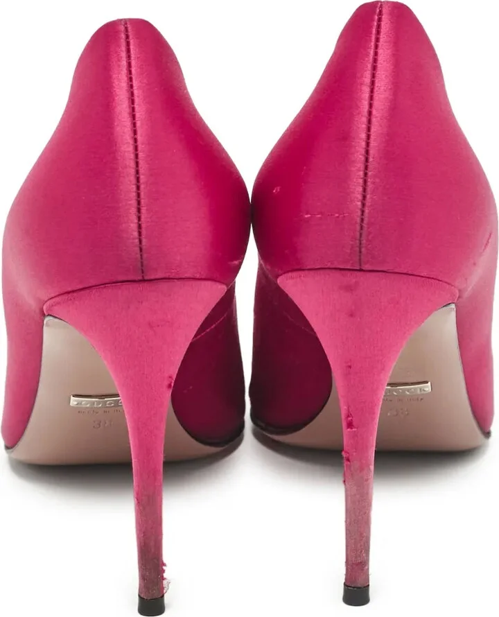 105mm Crystal-Embellished Satin Pumps - Image 3