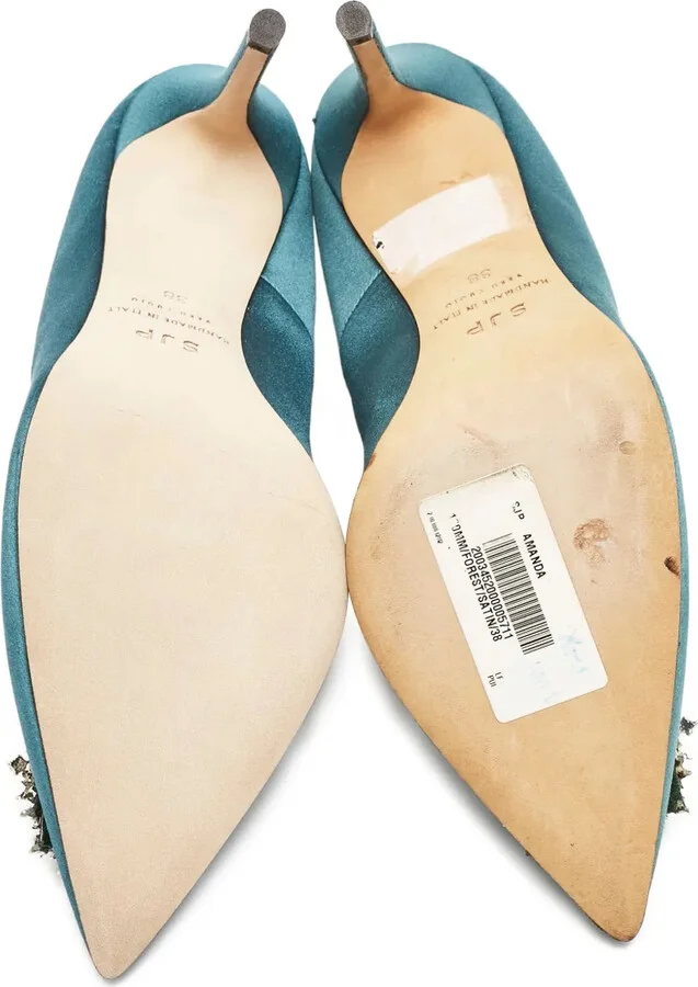 105mm Crystal-Embellished Satin Pumps - Image 4