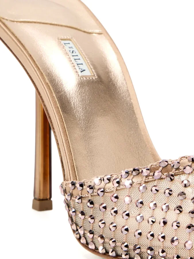105mm Crystal-Embellished Satin Sandals - Image 3