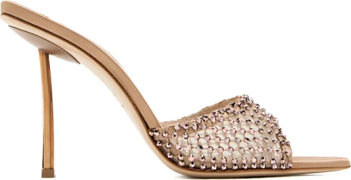 105mm Crystal-Embellished Satin Sandals