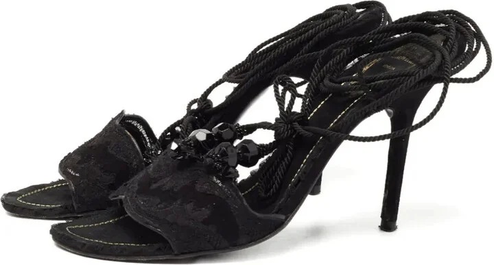 105mm Crystal-Embellishment Sandals - Image 2