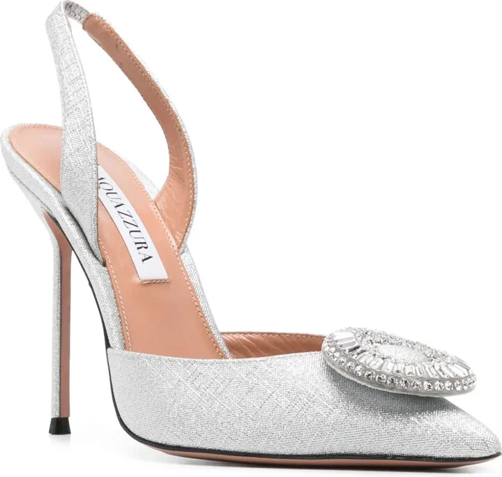 105mm Crystal Hoop Sling pumps - Image 2