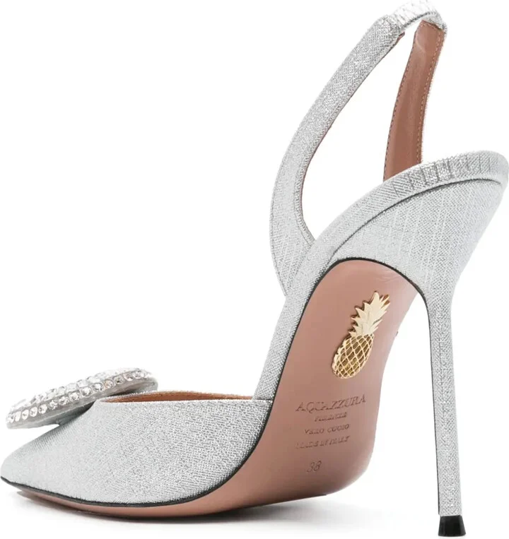 105mm Crystal Hoop Sling pumps - Image 3