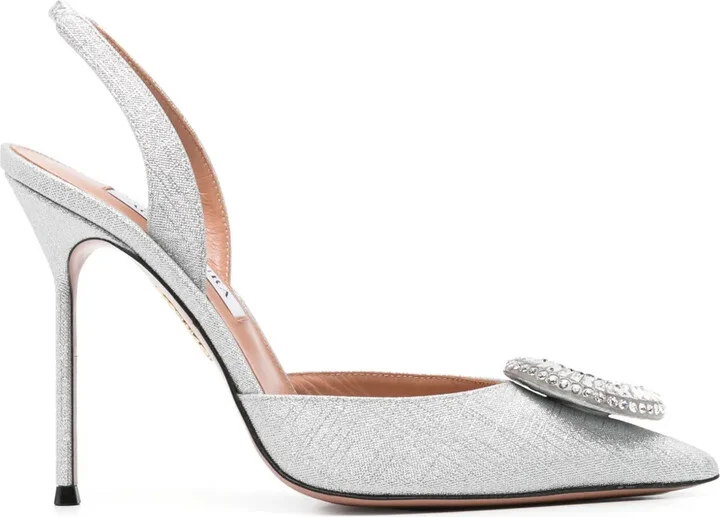 105mm Crystal Hoop Sling pumps